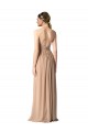 Soft Chiffon A-Line Long Sleeveless Open Back Bridesmaid Dress / Formal Dress Glasgow