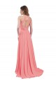 Chiffon A-Line Long Sleeveless Criss Cross Back Bridesmaid Dress / Evening Dress Glasgow