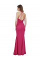 Soft Chiffon Long Sleeveless Criss Cross Open Back Bridesmaid Dress Glasgow