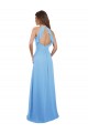 Chiffon A-Line Long Sleeveless Halter Neck Open Back Bridesmaid Dresses Glasgow