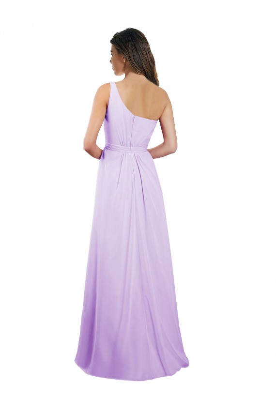 Chiffon A-Line Long Sleeveless Lilac Bridesmaid Dress / Evening Dress Glasgow
