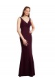 Soft Chiffon Mermaid Long Sleeveless Low Back Burgundy Gold Bridesmaid Dresses Glasgow