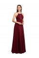 Chiffon A-Line Sleeveless Burgundy Bridesmaid Dress / Evening Dress Glasgow
