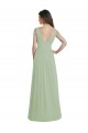 Soft Chiffon A-Line Long Sleeveless V-Back Formal Dress / Bridesmaid Dress Glasgow