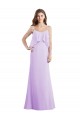 Chiffon Long Sleeveless Low Back Bridesmaid Dress / Evening Dress Glasgow