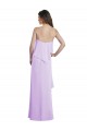 Chiffon Long Sleeveless Low Back Bridesmaid Dress / Evening Dress Glasgow