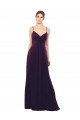 Soft Chiffon A-Line Long Sleeveless Criss Cross Open Back Formal Dress / Bridesmaid Dress Glasgow