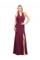 Soft Chiffon Mermaid Long Sleeveless Open Back Side Slit Bridesmaid Dresses Glasgow