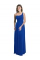 Soft Chiffon A-Line Long Sleeveless Royal Blue Low Back Bridesmaid Dress Glasgow