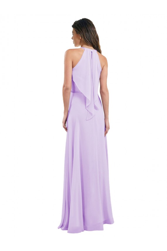 Chiffon A-Line Long Lilac Bridesmaid Dress / Evening Dress Glasgow