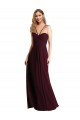 Chiffon A-Line Long Sleeveless Open Back Wedding Party Dress Glasgow