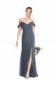 Soft Chiffon Trumpet Long Sleeveless Low Back Bridesmaid Dress Glasgow