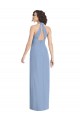 Soft Chiffon Trumpet Long Sleeveless Open Back Formal Evening Gown / Bridesmaid Dress Glasgow