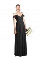 Soft Chiffon A-Line Long Cold Shoulder Semi Formal Evening Dress / Bridesmaid Dress Glasgow