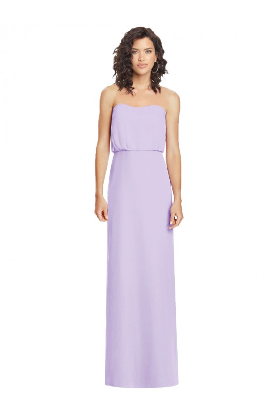 Soft Chiffon A-Line Long Sleeveless Lilac Low Back Formal Dress / Bridesmaid Dress Glasgow