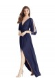 Soft Chiffon Trumpet Long Sleeveless Tie Back Semi Formal Evening Dress / Bridesmaid Dress Glasgow