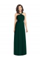 Soft Chiffon A-Line Long Sleeveless Ever Green Bridesmaid Dress Glasgow