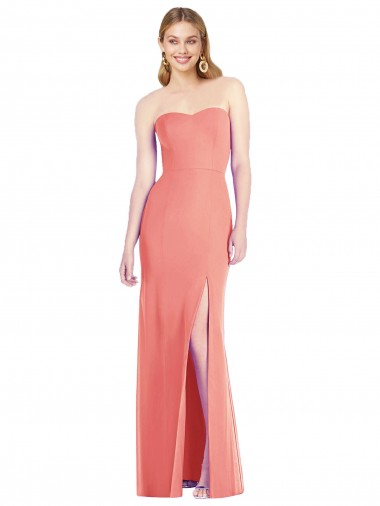Soft Chiffon Trumpet Long Sleeveless Front Slit Bridesmaid Dresses Glasgow