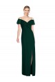 Soft Chiffon Trumpet Long Cold Shoulder Ever Green Evening Dresses Glasgow