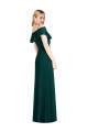 Soft Chiffon Trumpet Long Cold Shoulder Ever Green Evening Dresses Glasgow