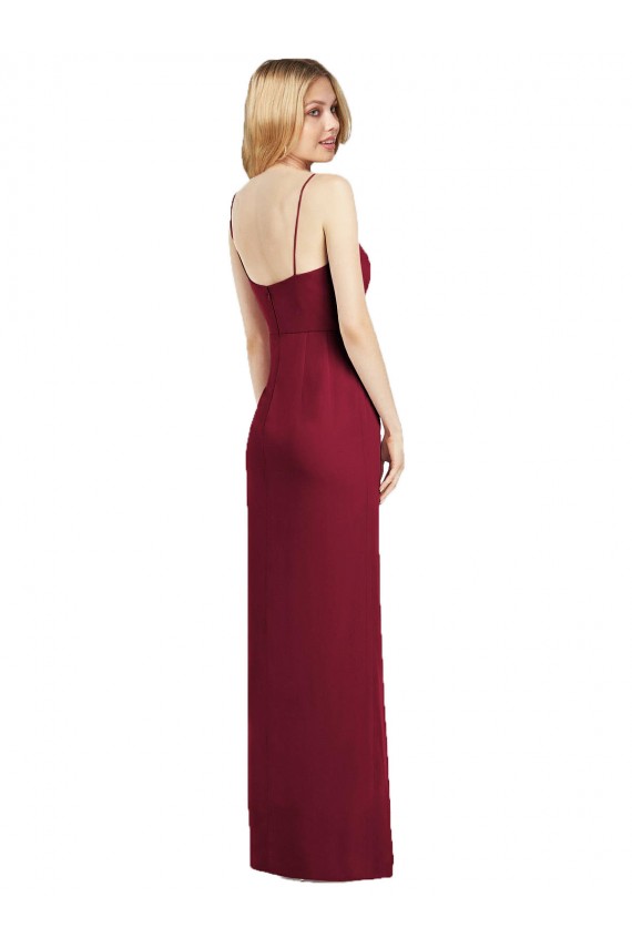 Soft Chiffon Trumpet Long Sleeveless Formal Dress / Bridesmaid Dress Glasgow