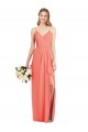 Soft Chiffon Trumpet Long Sleeveless Formal Dress / Bridesmaid Dress Glasgow