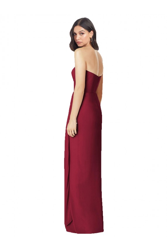 Soft Chiffon Trumpet Long Sleeveless Side Front Slit Bridesmaid Dresses Glasgow