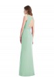 Chiffon Trumpet Long Sleeveless Open Back Bridesmaid Dress / Evening Dress Glasgow