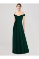 Soft Chiffon A-Line Long Sleeveless Ever Green Formal Dress / Bridesmaid Dress Glasgow