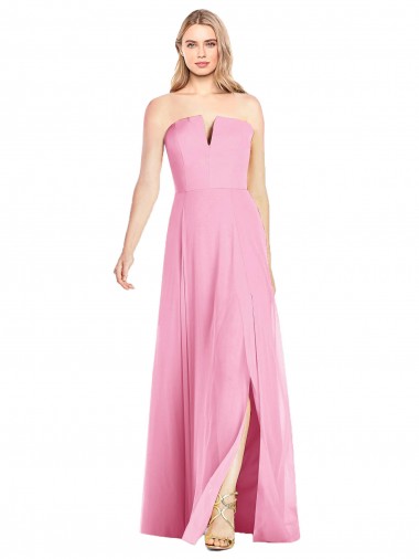 Soft Chiffon Trumpet Trumpet Sleeveless Hot Pink Semi Formal Evening Dress / Bridesmaid Dress Glasgow