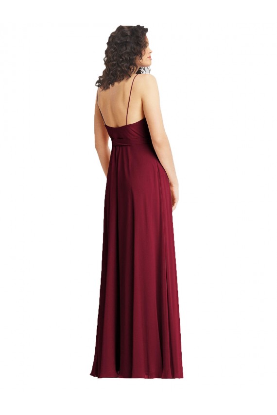 Soft Chiffon Trumpet Long Sleeveless Formal Evening Gown / Bridesmaid Dress Glasgow