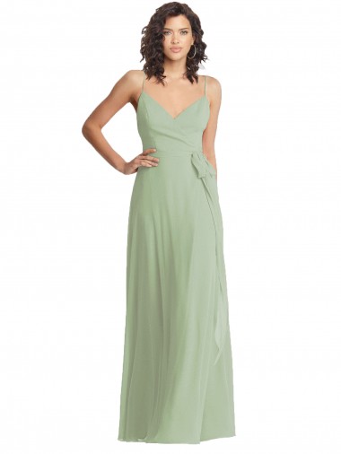 Soft Chiffon Trumpet Long Sleeveless Formal Evening Gown / Bridesmaid Dress Glasgow