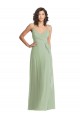 Soft Chiffon Trumpet Long Sleeveless Formal Evening Gown / Bridesmaid Dress Glasgow