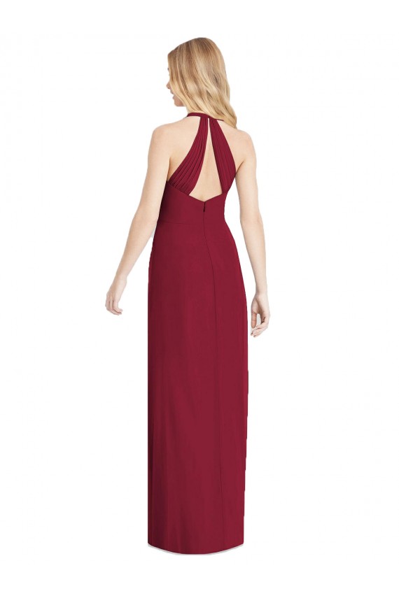 Soft Chiffon Trumpet Long Sleeveless Desert Rose Evening Dresses Glasgow