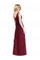 Chiffon A-Line Sleeveless Burgundy Bridesmaid Dress Glasgow