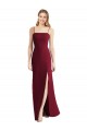 Soft Chiffon Trumpet Long Sleeveless Tie Back Front Slit Bridesmaid Dresses Glasgow