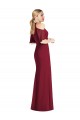 Soft Chiffon Mermaid Long Cold Shoulder Semi Formal Evening Dress / Bridesmaid Dress Glasgow