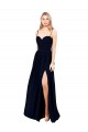 Soft Chiffon A-Line Long Sleeveless High Slit Evening Dresses Glasgow