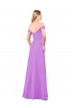 Soft Chiffon A-Line Long Sleeveless Violet Bridesmaid Gowns Glasgow