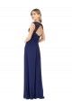 Soft Chiffon A-Line Long Cap Sleeves Keyhole Back Bridesmaid Dress Glasgow