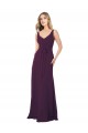 Chiffon Long A-Line Floor Length Sleeveless Bridesmaid Dress Glasgow