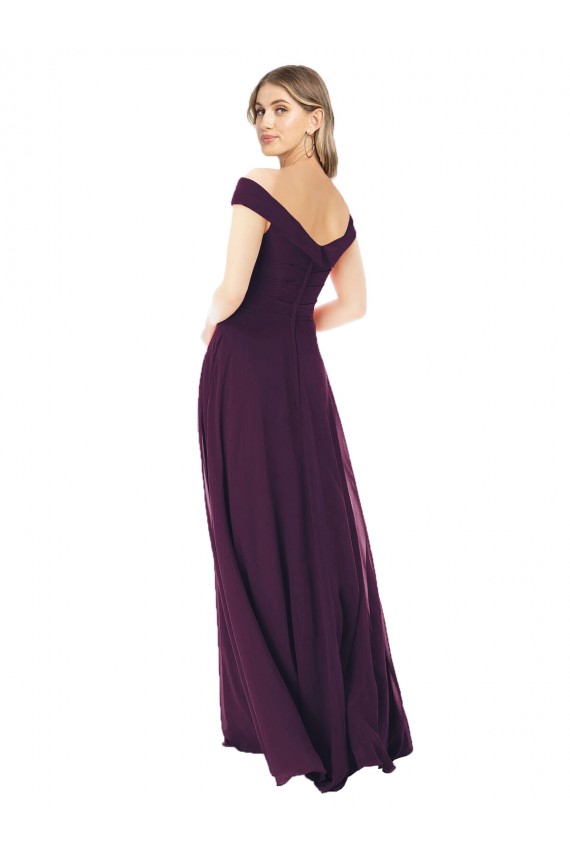 Soft Chiffon A-Line Long Sleeveless Evening Dress Glasgow