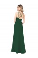 Soft Chiffon A-Line Long Sleeveless Dark Green Bridesmaid Dress Glasgow