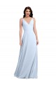 Soft Chiffon A-Line Long Sleeveless Keyhole Back Evening Dress / Bridesmaid Dress Glasgow