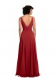 Lxue Chiffon A-Line Long Sleeveless V-Back Bridesmaid Dress Glasgow