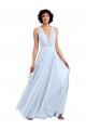 Soft Chiffon A-Line Long Light Sky Blue Bridesmaid Dresses Glasgow