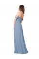 Chiffon A-Line Long Sleeveless Low Back Wedding Party Dress Glasgow