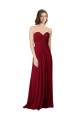 Chiffon A-Line Long Floor Length Sleeveless Open Back Burgundy Bridesmaid Dresses Glasgow