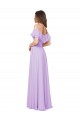 Soft Chiffon A-Line Sleeveless Lilac Bridesmaid Dress Glasgow