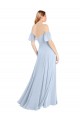 Soft Chiffon A-Line Long Flutter Sleeves V-Back Formal Dress / Bridesmaid Dress Glasgow